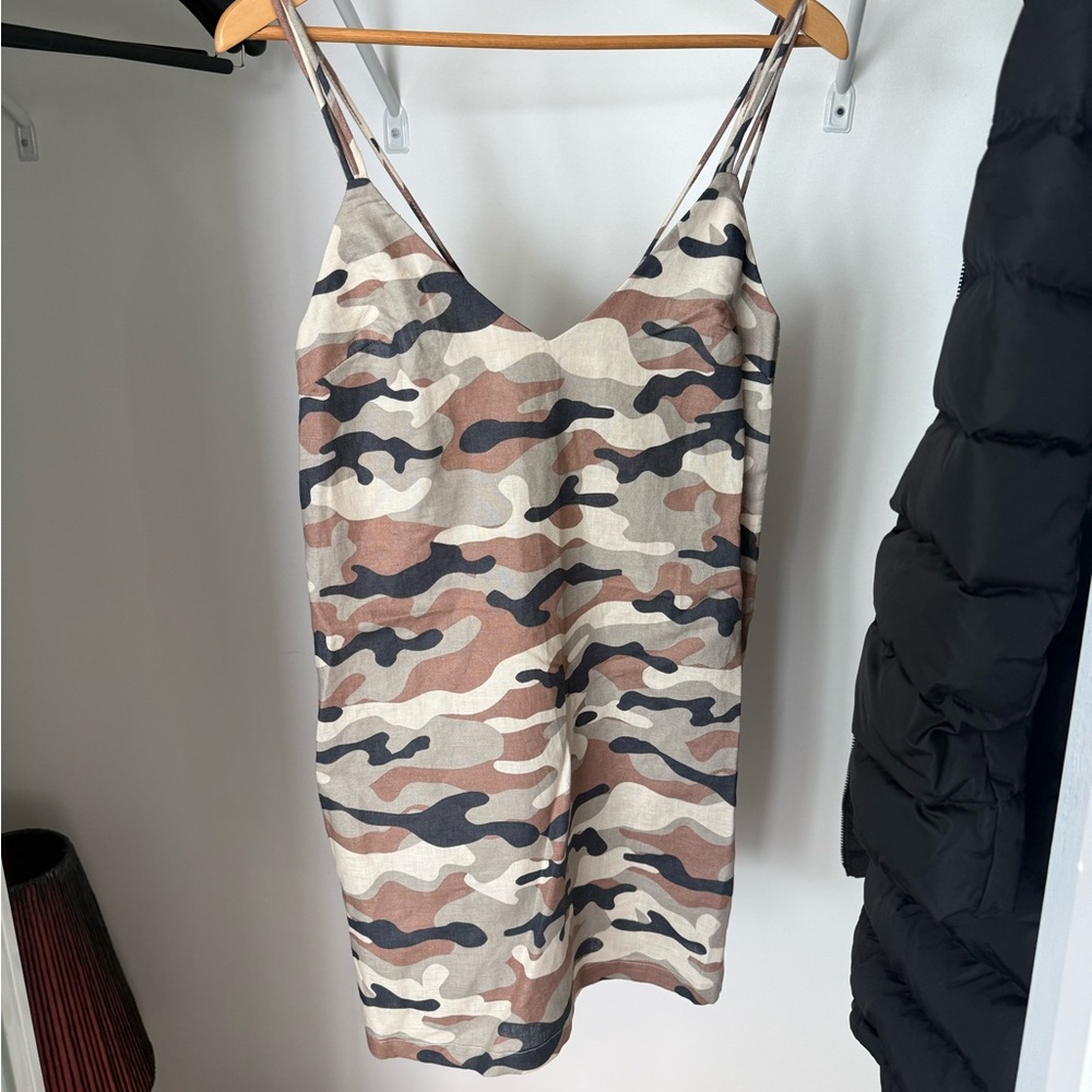 Zara Camo Sundress XS